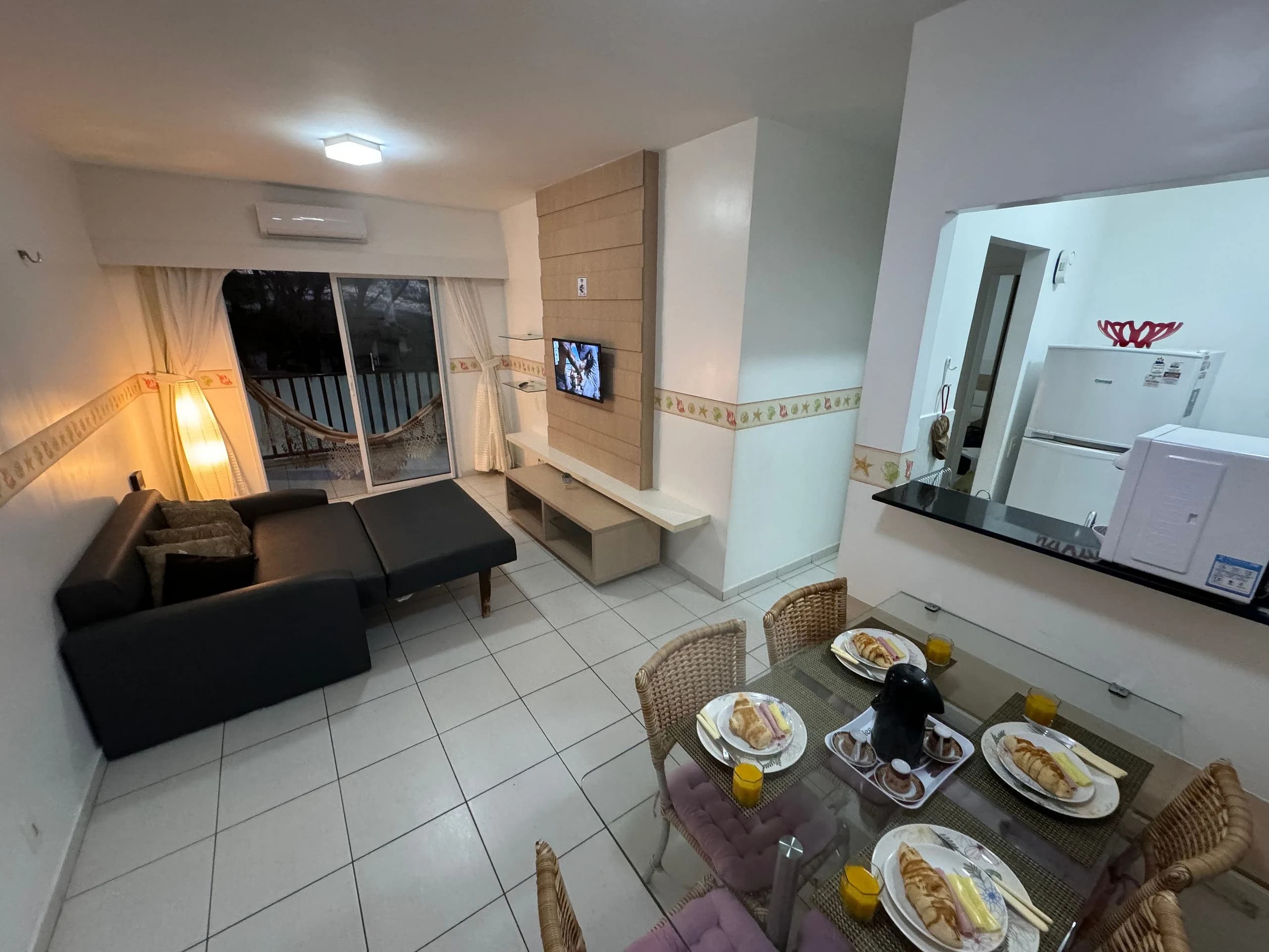 Beach Living 02 Qts Vista Parcial Mar Climatizado