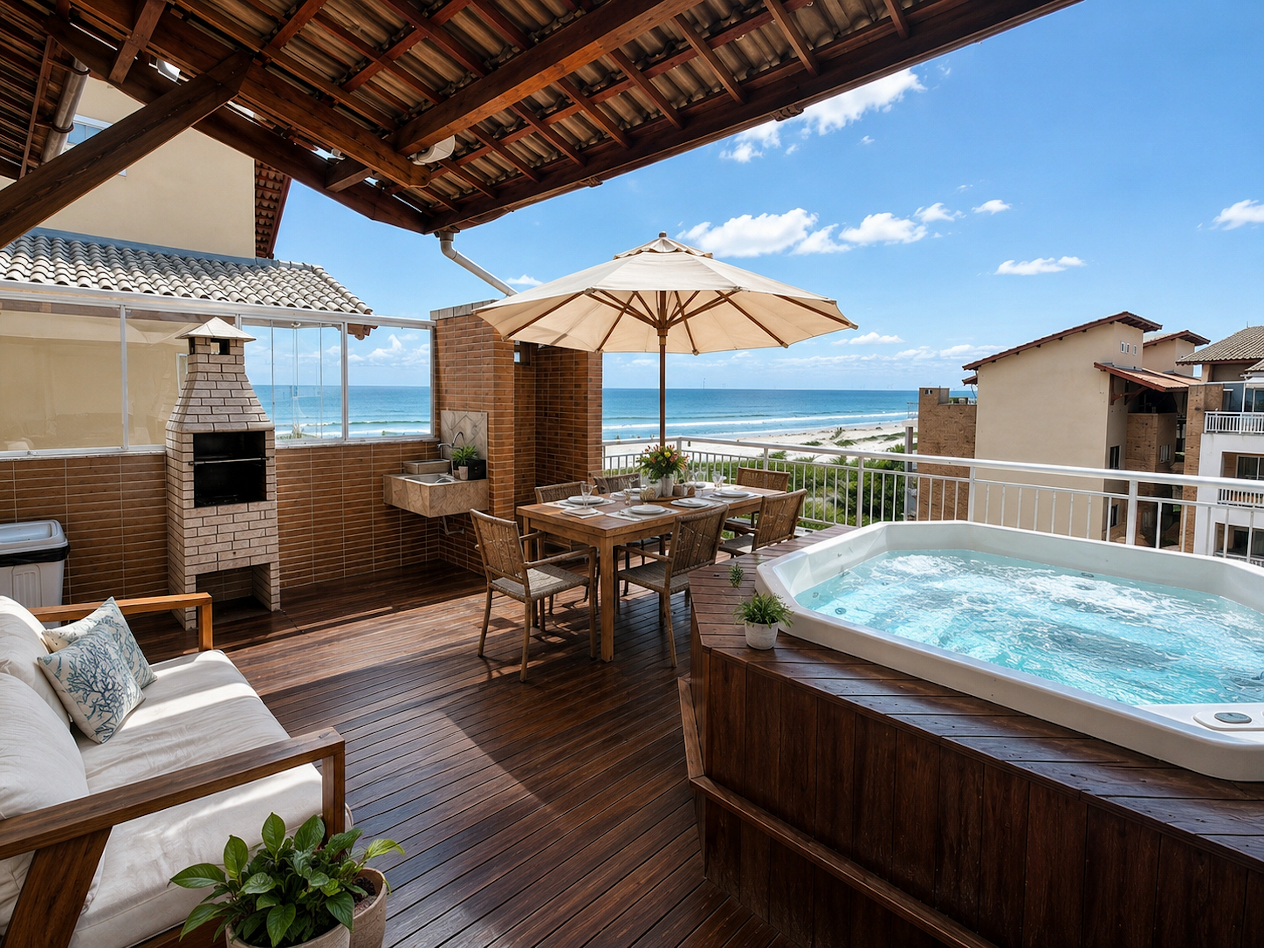 Cobertura Frente Mar • Jacuzzi • 5 Quartos