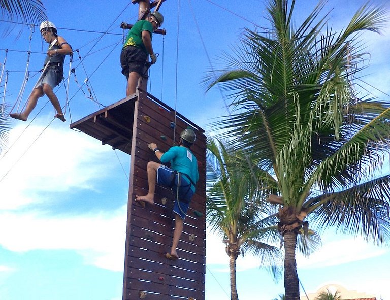 Aquaville, pé-na-areia, lazer, 900m do Beach Park